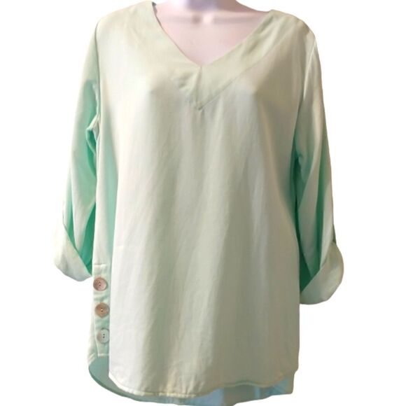 Soft Surroundings mint green tencel top tunic size S - Picture 2 of 9